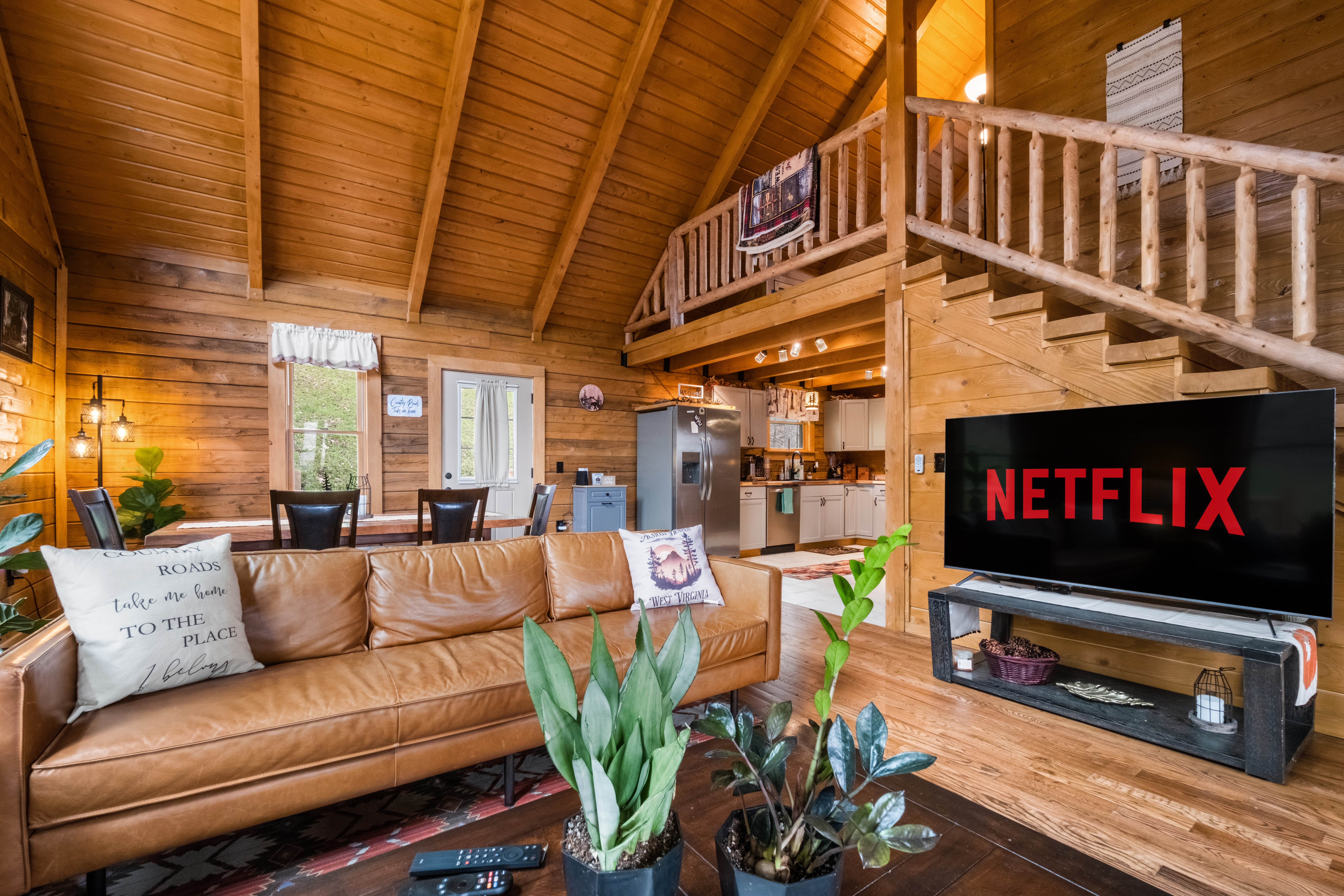 The Hemlock living and dining area